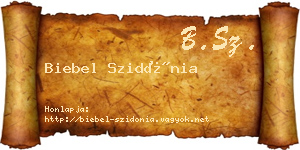 Biebel Szidónia névjegykártya